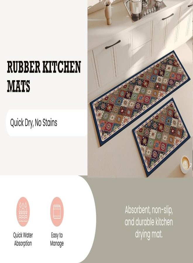 proxin Kitchen Mats for Floor Anti Slip, 2 Pcs Kitchen Mats, Waterproof Memory Foam Kitchen Rugs, Waterproof Standing Runner for Bathroom (Multi1) - Image 3
